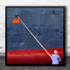 Still Life Painter Red Blue Orange Painting Square Wall Art Print