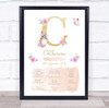 Any Age Birthday Favourite Things Interests Milestones Initial C Gift Print