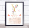 Any Age Birthday Favourite Things Interests Milestones Initial Y Gift Print