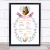 Fox Photo Nursery Baby Girl Child Favourite Things List Children's Print