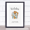 New Baby Birth Details Christening Nursery Bear Initial N Keepsake Gift Print