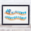 Toy Truck Blue Baby Boy Any Name Nursery Personalised Children's Wall Art Print