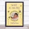 New Baby Birth New-born Nursery Christening Photo Bee Keepsake Gift Print