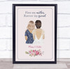 Bride With Her Mother Personalised Gift Art Print