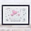 Hearts Characters Mother And Children Doodle Personalised Gift Art Print