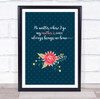 Mothers Day Quote With Flower Personalised Gift Art Print