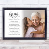 Reasons I Love You Gran Photo Personalised Gift Art Print