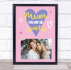 Mum You Are So Lovely Typographic Photo Personalised Gift Art Print