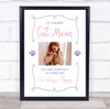 Cat Mum Paw Photo Frame Personalised Gift Art Print