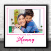 I Love You Mummy Pink Photo Square Personalised Gift Art Print
