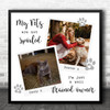 My Pets Quote Paw Print Photos Collage Animals Dog Cat Square Gift Print