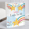 Birth Details Nursery Christening New Baby Rainbow Stars Acrylic Block