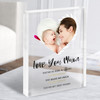 Photo Heart Mothers Day Personalised Acrylic Block