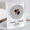 White Vinyl Record Wedding First Dance Photo Any Song Lyric Acrylic Block