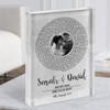 Grey Vinyl Record Wedding First Dance Photo Any Song Lyric Acrylic Block