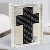 Music Script Christian Memorial Cross Any Song Lyric Acrylic Block