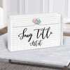 Entwined Hearts Line Art Any Song Lyric Acrylic Block