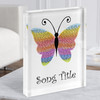 Rainbow Butterfly Any Song Lyric Acrylic Block