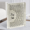 Vintage Script Any Song Lyric Acrylic Block