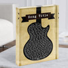 Black Guitar Any Song Lyric Acrylic Block