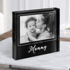 Black & White Photo Love You Mummy Square Personalised Acrylic Block