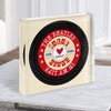 Red Yellow Square Vinyl Record Square Any Song Lyric Acrylic Block