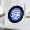 Blue Grey Square Vinyl Record Square Any Song Lyric Acrylic Block