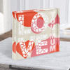 Retro Love You Mum Mother's Day Square Personalised Acrylic Block