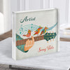 Songbirds On Guitar Square Square Any Song Lyric Acrylic Block