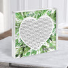 Square Botanical Jungle Leaves Any Song Lyric Acrylic Block