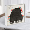 Floral Piano Square Any Song Lyric Acrylic Block