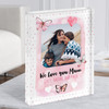 We Love You Mum From Children Pink Butterflies Photo Gift Acrylic Block
