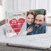 25 Years 25th Anniversary Wedding Heart Photo Personalised Gift Acrylic Block