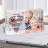 50 Years 50th Anniversary Wedding Heart Photo Personalised Gift Acrylic Block