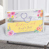 Thank You Nurse Ward Staff Hospital Flower Yellow Gift Acrylic Block