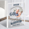 60 Years Together 60th Wedding Anniversary Diamond Photo Gift Acrylic Block