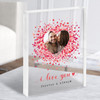 I Love You Forever And Always Romantic Hearts Photo Gift Acrylic Block