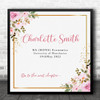 Pink Flower Frame Graduation Congratulations Square Personalised Gift Print