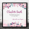 Square Watercolour Spring Pink Rose Floral Graduation Congratulations Gift Print