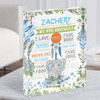 Blue Elephant Any Age Childs Birthday Favourite Things Interests Acrylic Block