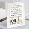 Special Milestones Champagne Wedding Anniversary Date Married Gift Acrylic Block