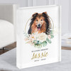 Rough Collie Dog Pet Memorial Forever In Our Hearts Gift Acrylic Block