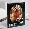 Full Photo Pet Memorial Name & Date Black Dog Cat Gift Acrylic Block