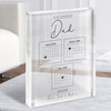 Calendar Three Children Day You Became Dad Father's Day Gift Acrylic Block
