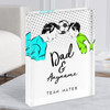 Team Mates Father & Son Personalised Dad Father's Day Gift Acrylic Block