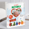 Birth Details Nursery Christening New Baby Caterpillar Photo Acrylic Block