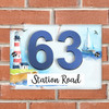 Lighthouse Sailboat Coastal Sea 3D Modern Acrylic Door Number House Sign