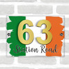 Ireland Irish Flag 3D Modern Acrylic Door Number House Sign