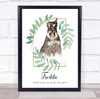 Miniature Schnauzer Memorial Forever In Our Hearts Personalised Gift Print