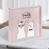 Square Cute Cartoon Llamas Anniversary Wedding Date Gift Acrylic Block